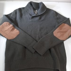 Duluth Trading Men’s Brigadier Shawl Wool Cotton Blend Sweater Olive Medium M